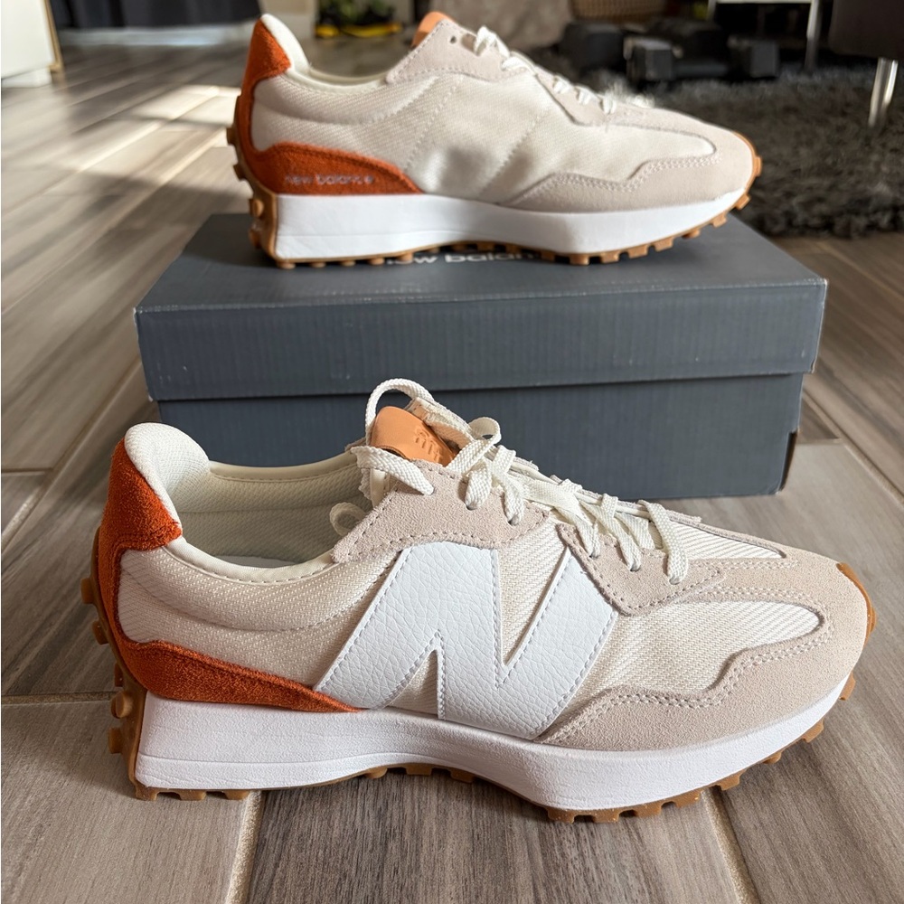 Women's New Balance 327 Casual Shoes - Sea Salt Rust Oxide WS327RA - Picture 3 of 8